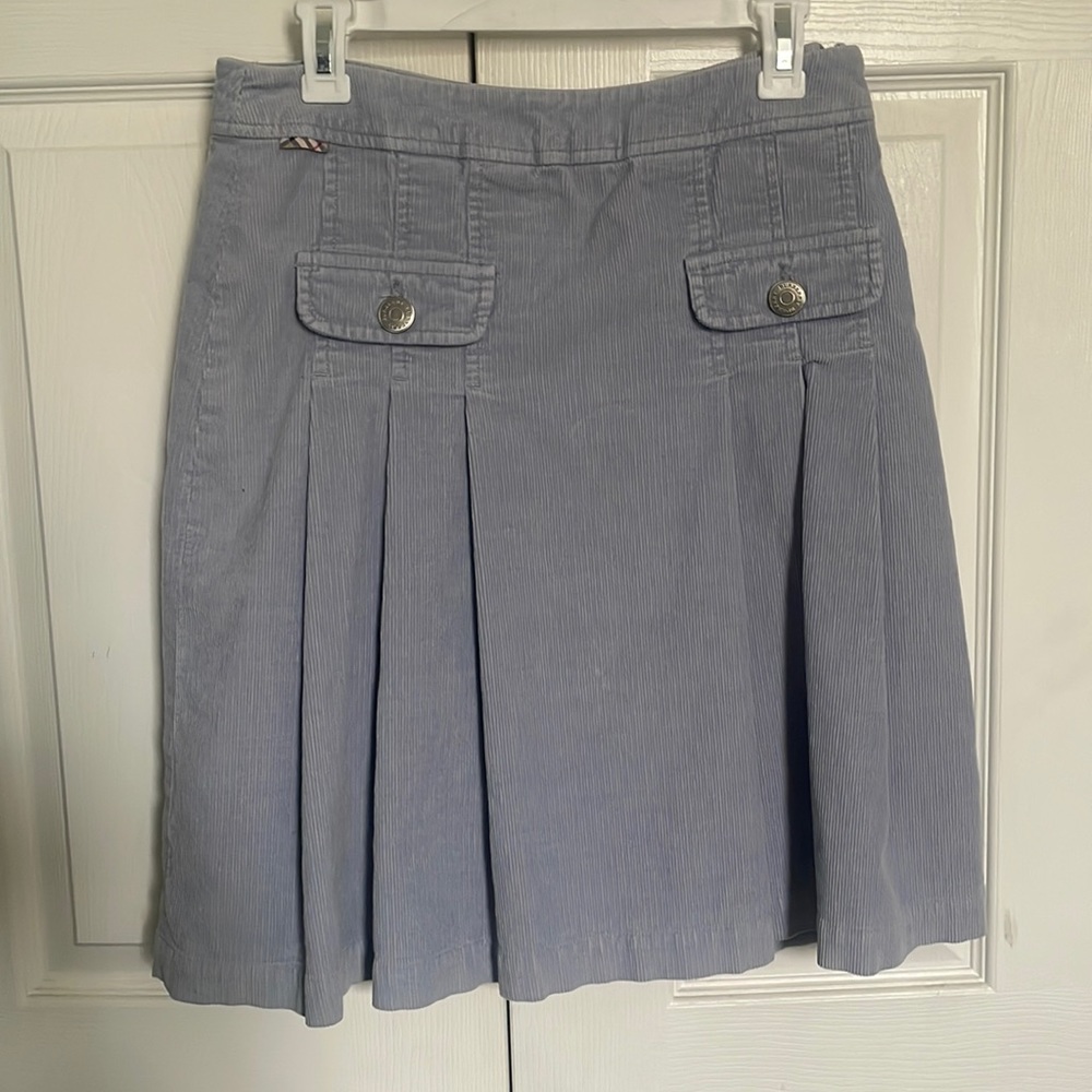 Light Blue Burberry Pleated Skirt